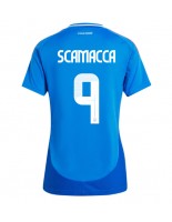 Italia Gianluca Scamacca #9 Kotipaita Naisten EM-Kisat 2024 Lyhythihainen